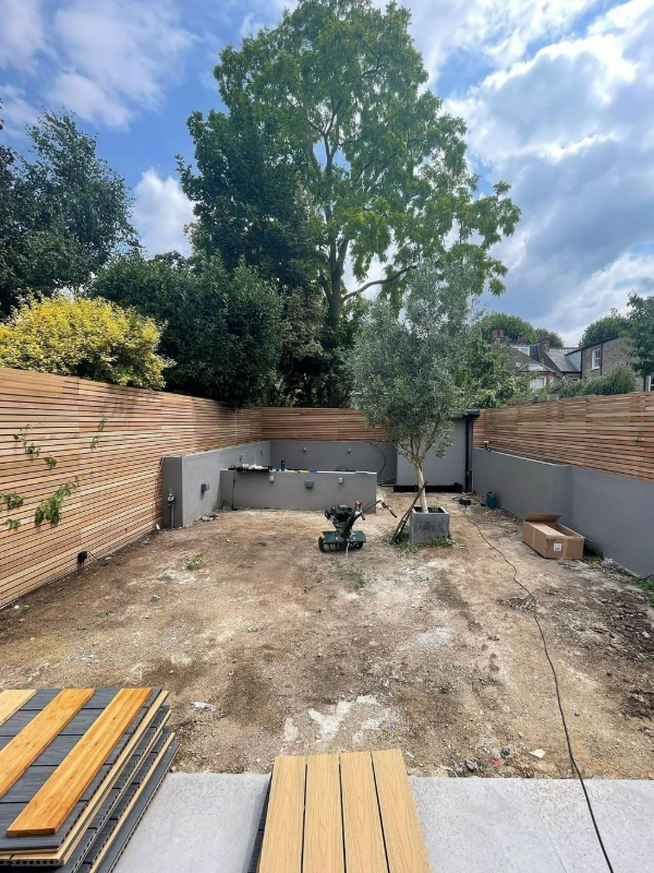 Bare garden with no structure