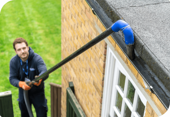 Gutter cleaning technician