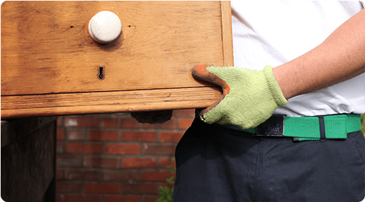 Loading an old cupboard