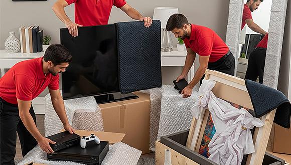 expert living room packing