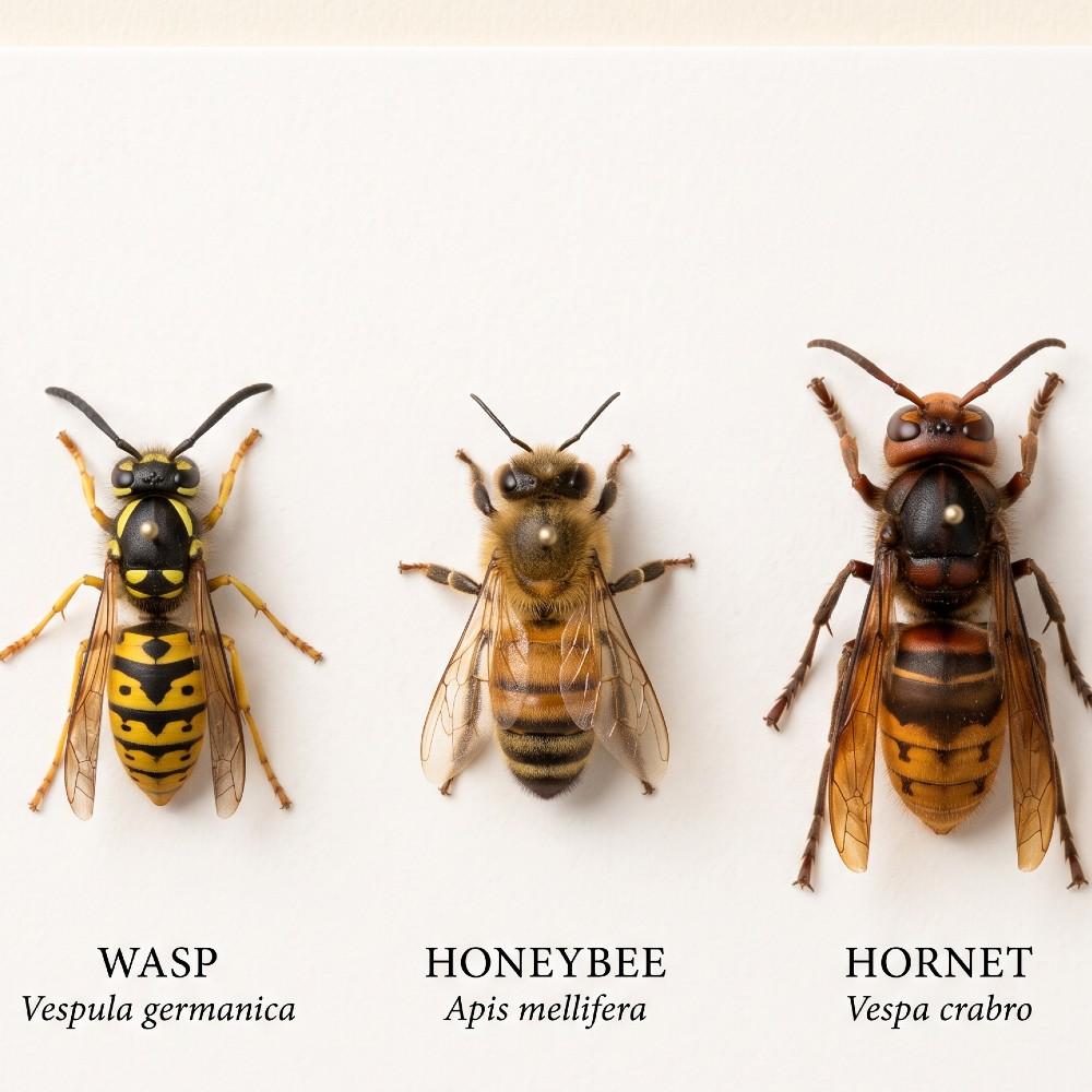 Wasp, bee and hornet differences