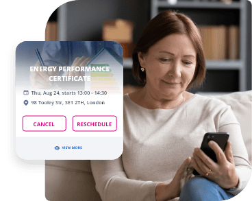 Get your energy performance certificate conveniently booked through your phone without any hassle