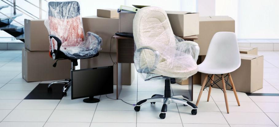 Office items ready for move