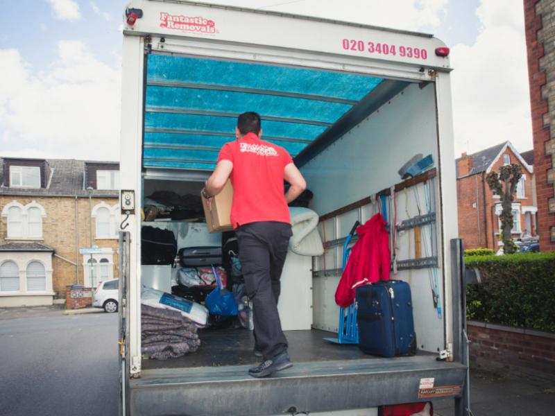 Loading removals van