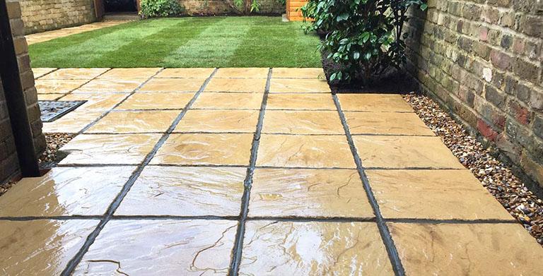 Paving slabs laying in London