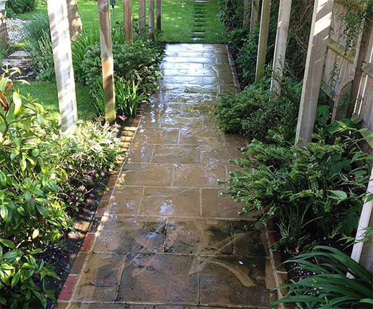 Patio cleaning services Cleaned with pressure washer Patio