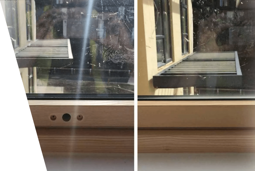 Professional window frame repair service