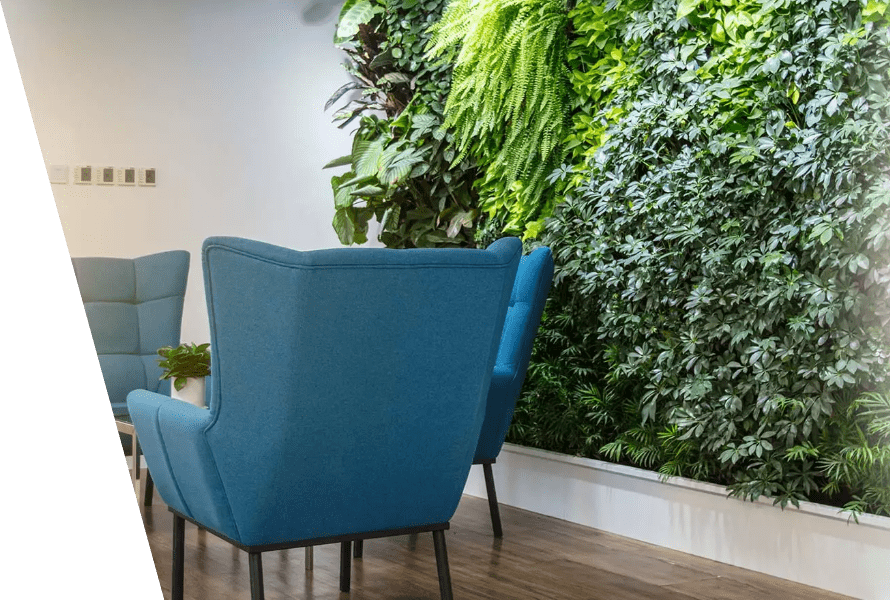 Green wall installation in London