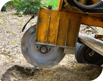 Yellow stump grinder machine