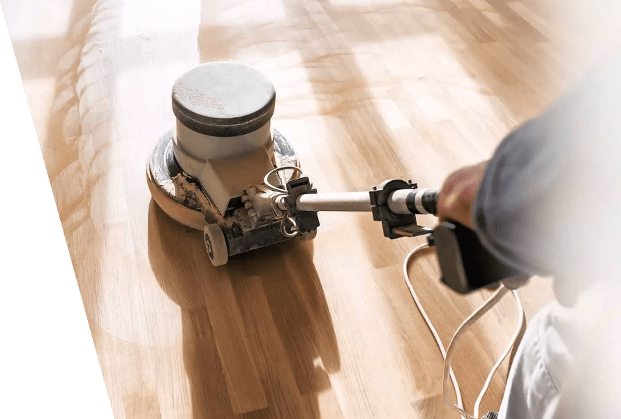 Wood floor buffing service