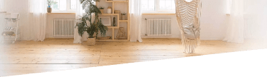 Professional wood floor restoration service.