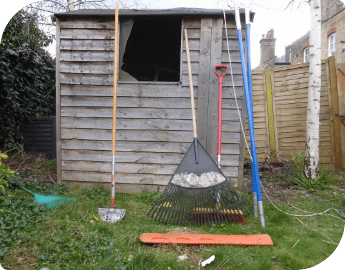 Garden shed removal