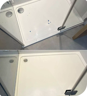 Shower tray before and after shower tray repair service