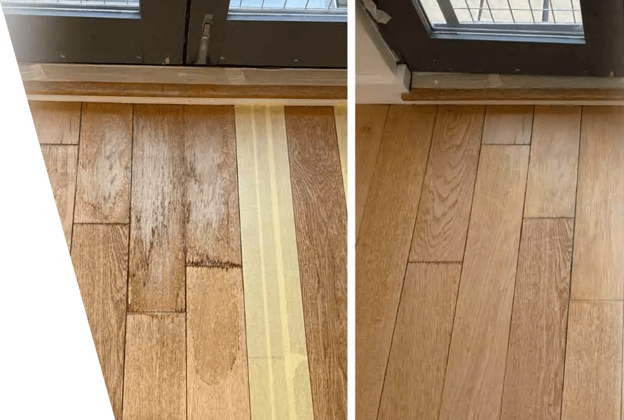 Wood floor scratch repair service