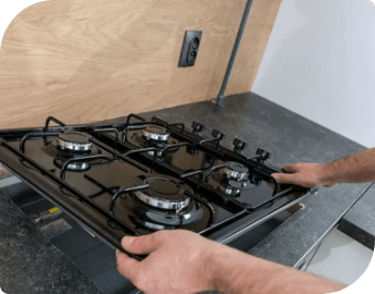 Cooker hob installation process