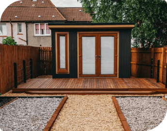 Custom-built garden shed