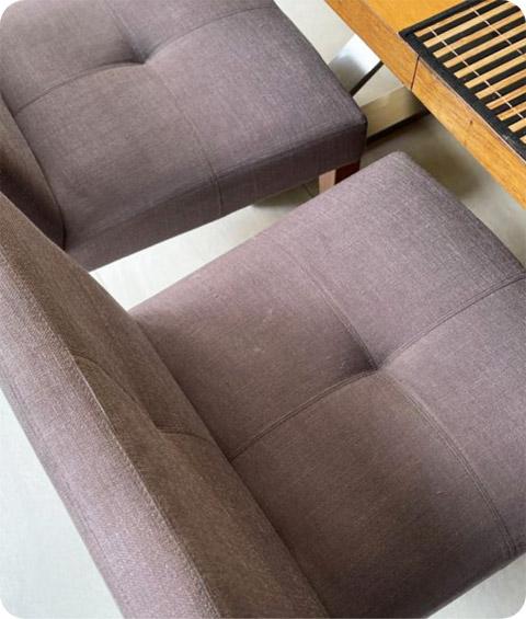 Grey dining chairs which are cleaned to perfection after our reliable services.