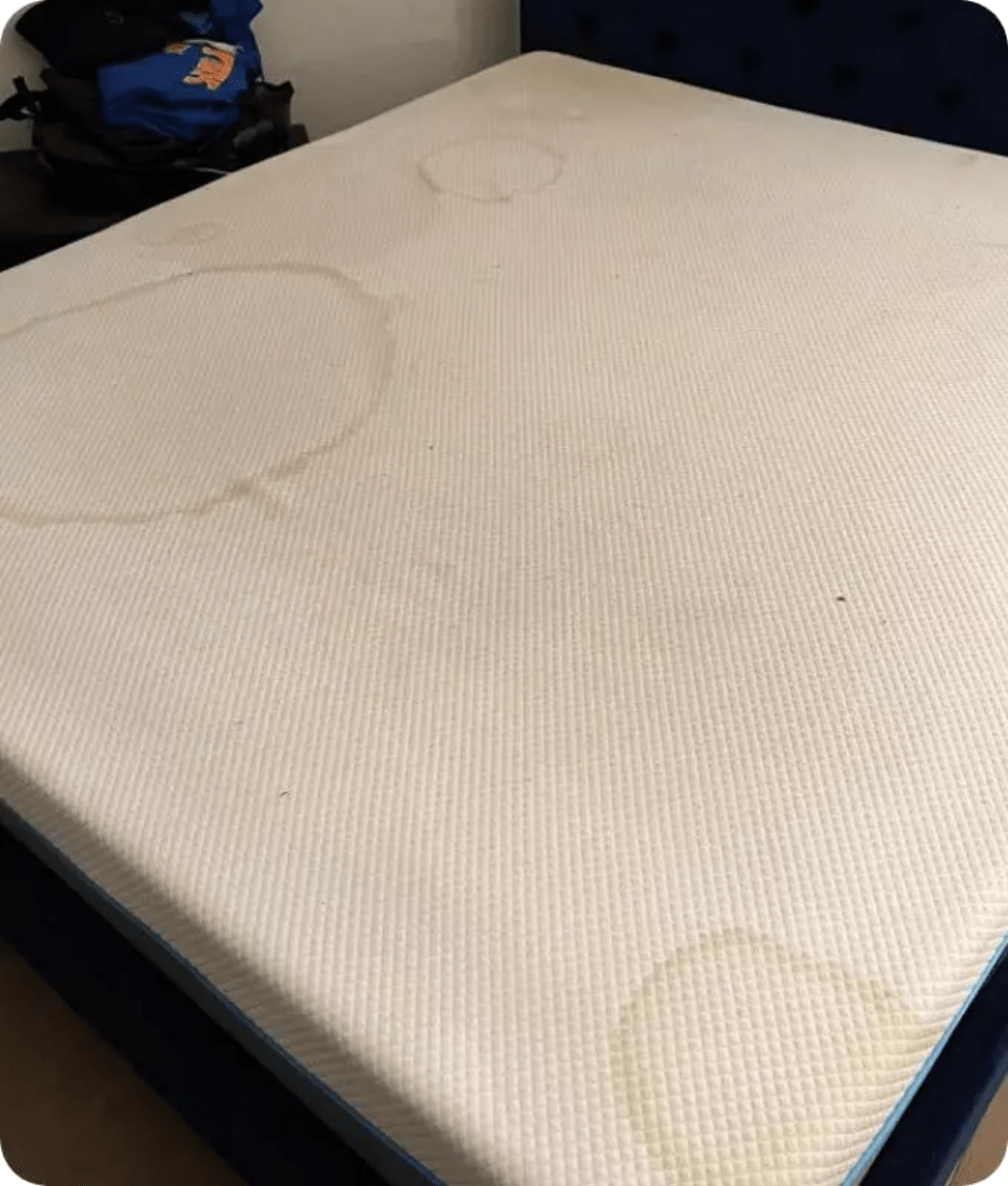 Mattress with stains on it