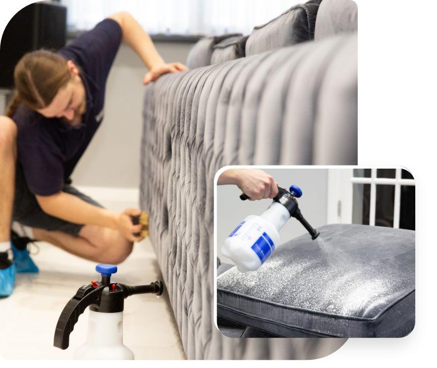 Sofa dry cleaning process