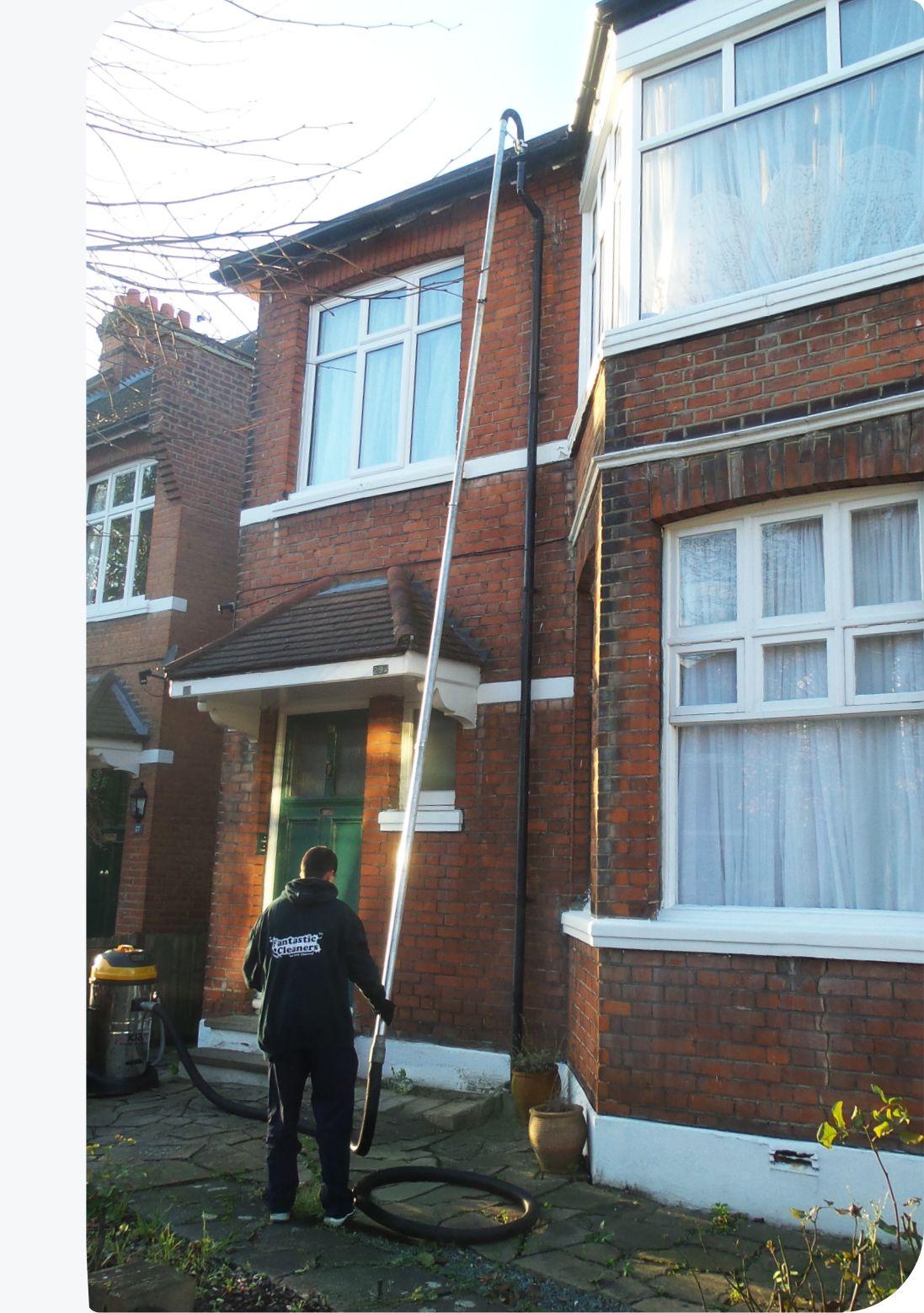 Gutter cleaning technician