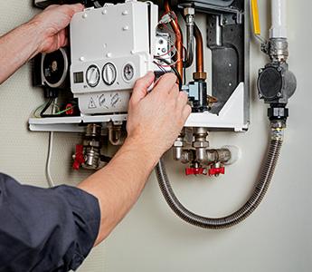 Central heating servicing in a London property