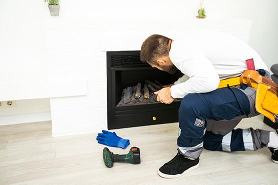 gas fire installer in a London property